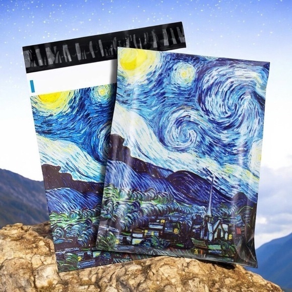 3/$15 - (10) 10x13 Starry Night Poly Mailers - Picture 1 of 1